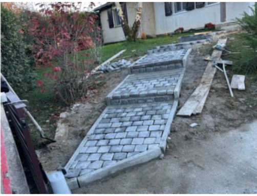 Création d'une allée en pavé