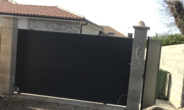 Création seuil de portail avec piliers